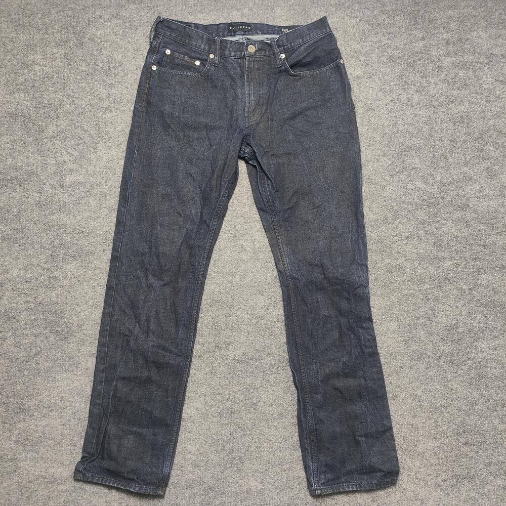 Bullhead Denim Co. Slim Straight Jeans Mens 33x32 Blue Dark Wash Denim Pants